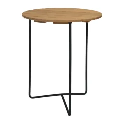 Mesa Table 6B, Roble aceitado-negro, Ø60 cm*Grythyttan Stålmöbler