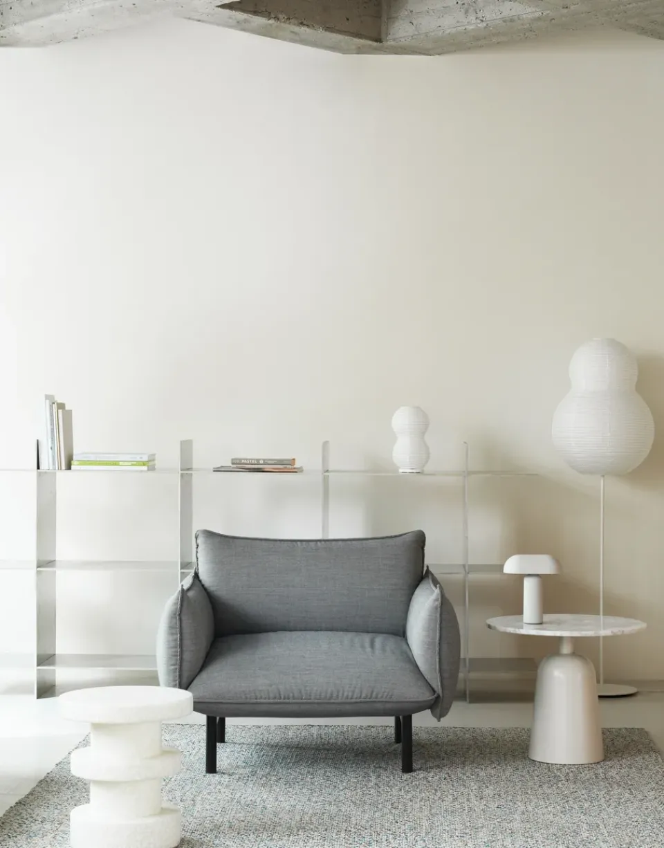 Mesa Turn ajustable Ø55 cm, mármol*Normann Copenhagen Online