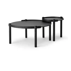 Mesa Woody Ø80 cm, Black stained oak*Cooee Design Sale