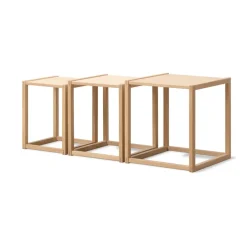 Mesas nido BM375, 3 piezas, Roble claro aceitado*Fredericia Furniture Outlet