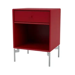 Mesilla de noche Dream, Beetroot 165, patas de cromo*Montana Discount
