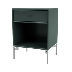 Mesilla de noche Dream, Black jade 163, patas de cromo*Montana Clearance