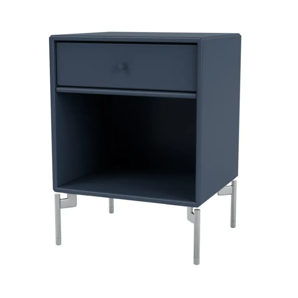 Mesilla de noche Dream, Juniper 138, patas de cromo*Montana Discount