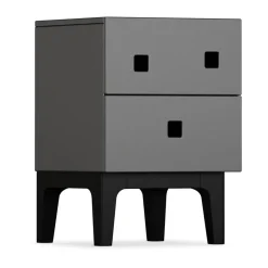 Mesilla de noche Peep S1, Slate grey, lacado negro*Zweed Clearance