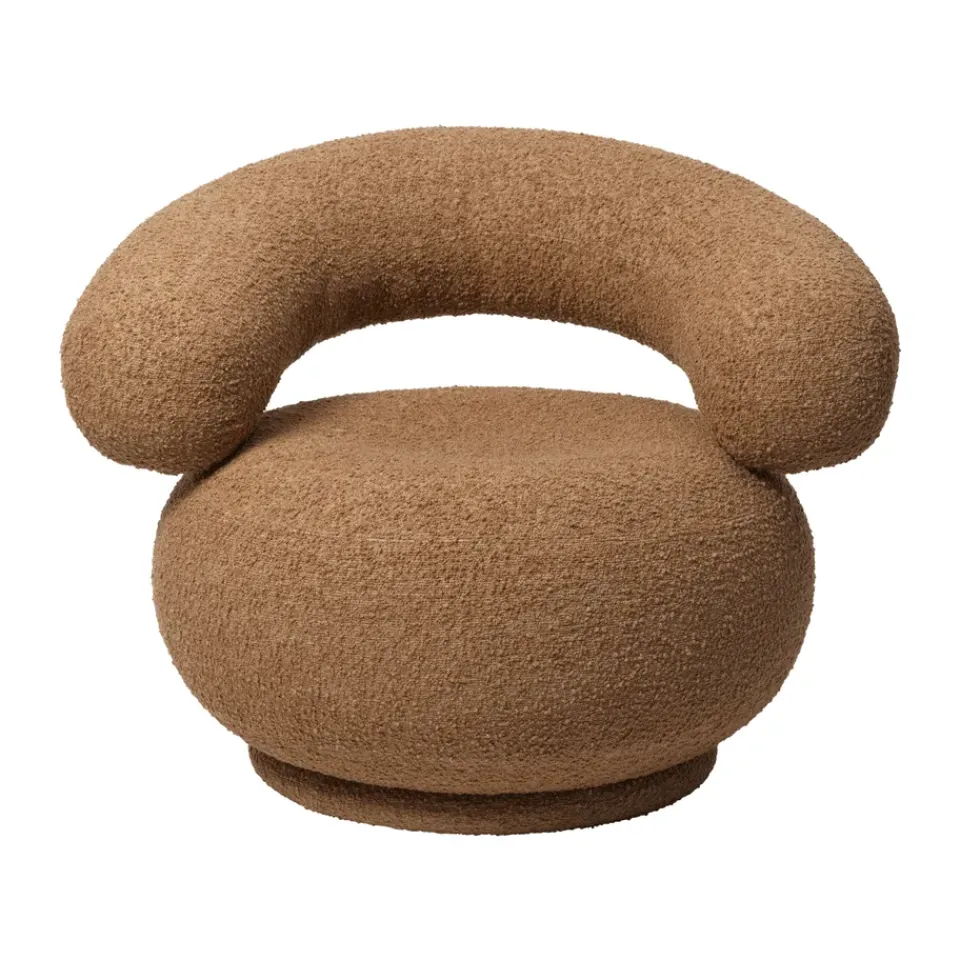 Orbo Lounge chair, Raw bouclé - Tan*Ferm Living Hot