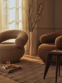 Orbo Lounge chair, Raw bouclé - Tan*Ferm Living Hot