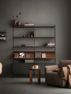 Panel de pared , oscuro, 75x30 cm, paquete de 2*String Best