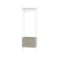 Panel de suelo , Blanco, 200x30 cm, paquete de 2*String Outlet