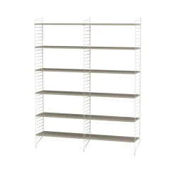 Panel de suelo , Blanco, 200x30 cm, paquete de 2*String Discount