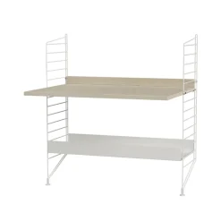 Panel de suelo , Blanco, 85x30 cm, paquete de 2*String Outlet