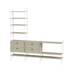 Panel de suelo , Blanco, 200x30 cm, paquete de 2*String New