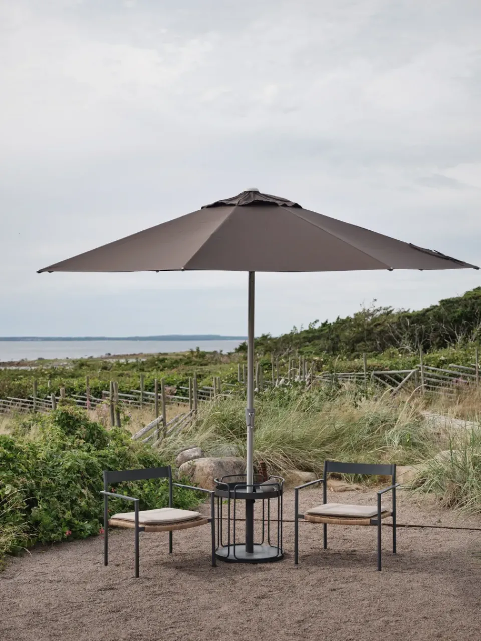 Parasol Bolano, Charcoal black, Ø270 cm*Brafab Discount