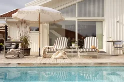 Parasol Gatsby, Grey stripe, Ø256 cm*Brafab Online