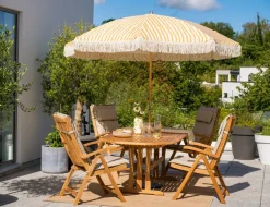 Parasol Gatsby, Yellow stripe, Ø256 cm*Brafab Discount