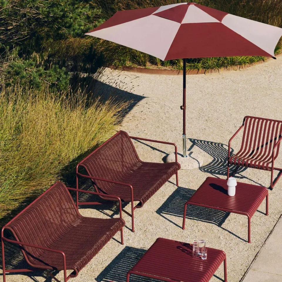 Parasol Terrazza Octagon, Blanco roto-burdeos*HAY