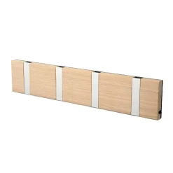 Perchero de pared Knax 40 cm, roble enjabonado-gris*LoCa Online