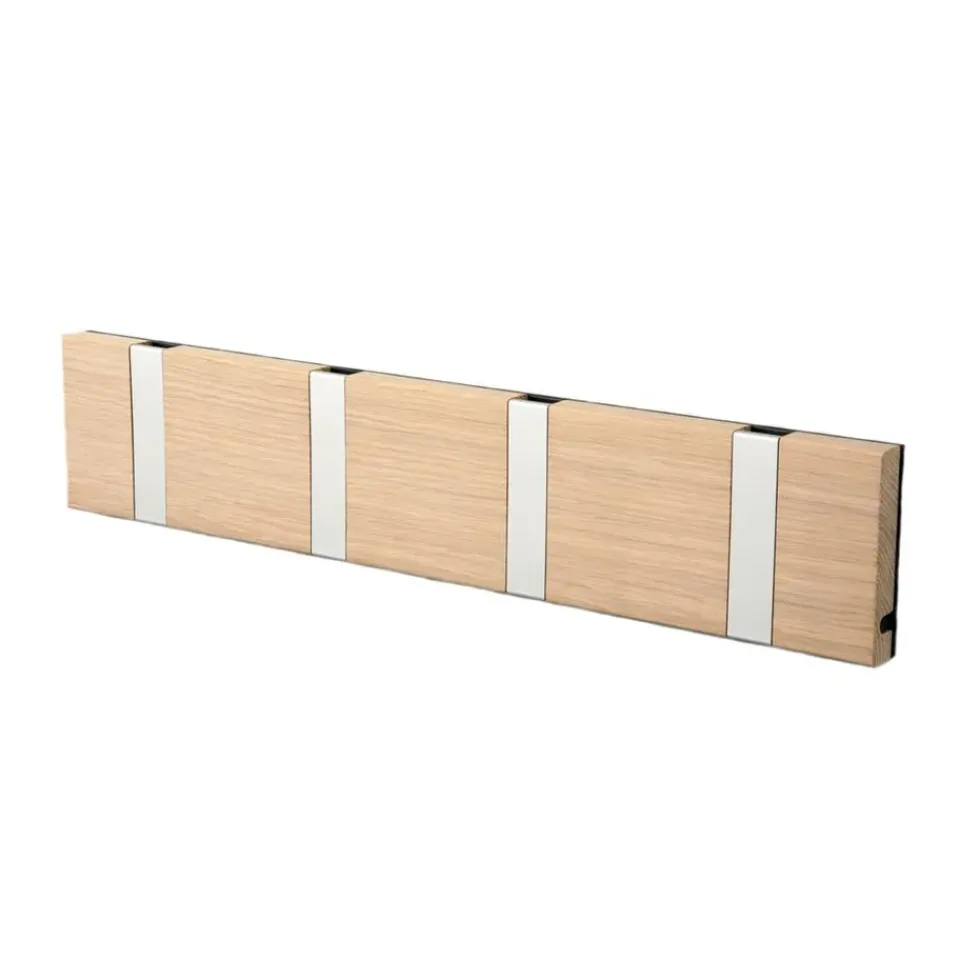 Perchero de pared Knax 40 cm, roble enjabonado-gris*LoCa Online