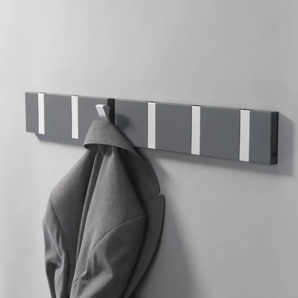 Perchero de pared Knax 40 cm, roble enjabonado-gris*LoCa Online