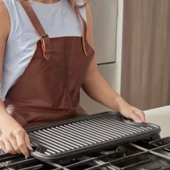 Plancha de hierro fundido reversible 25x47 cm,*Victoria Discount
