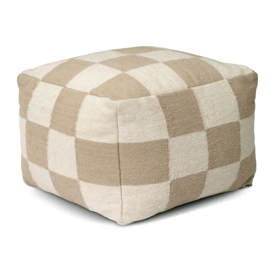 Puf Square 50x50 cm, Blanco-natural*Classic Collection New
