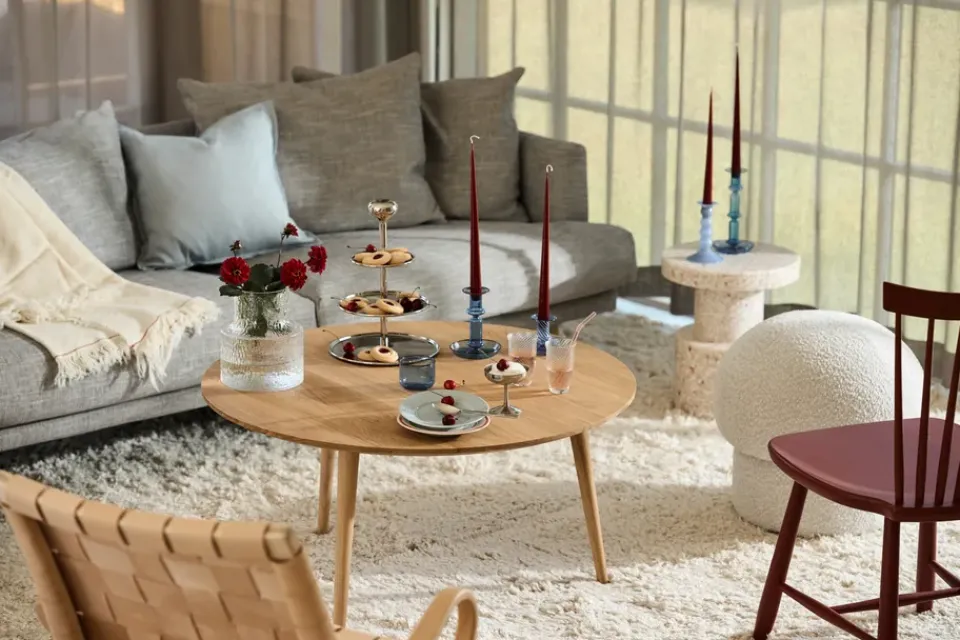 Pufe Uno Ø50 cm, Cream*Design House Stockholm Discount