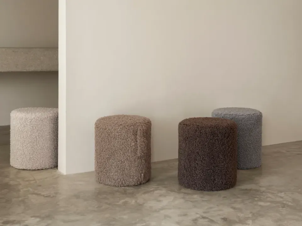 Puff de asiento Teddy, Espresso, Ø35 × 40 cm*Blomus Online