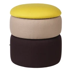 Puff Pond 42 cm, Yellow-beige-dark grape*Broste Copenhagen Sale