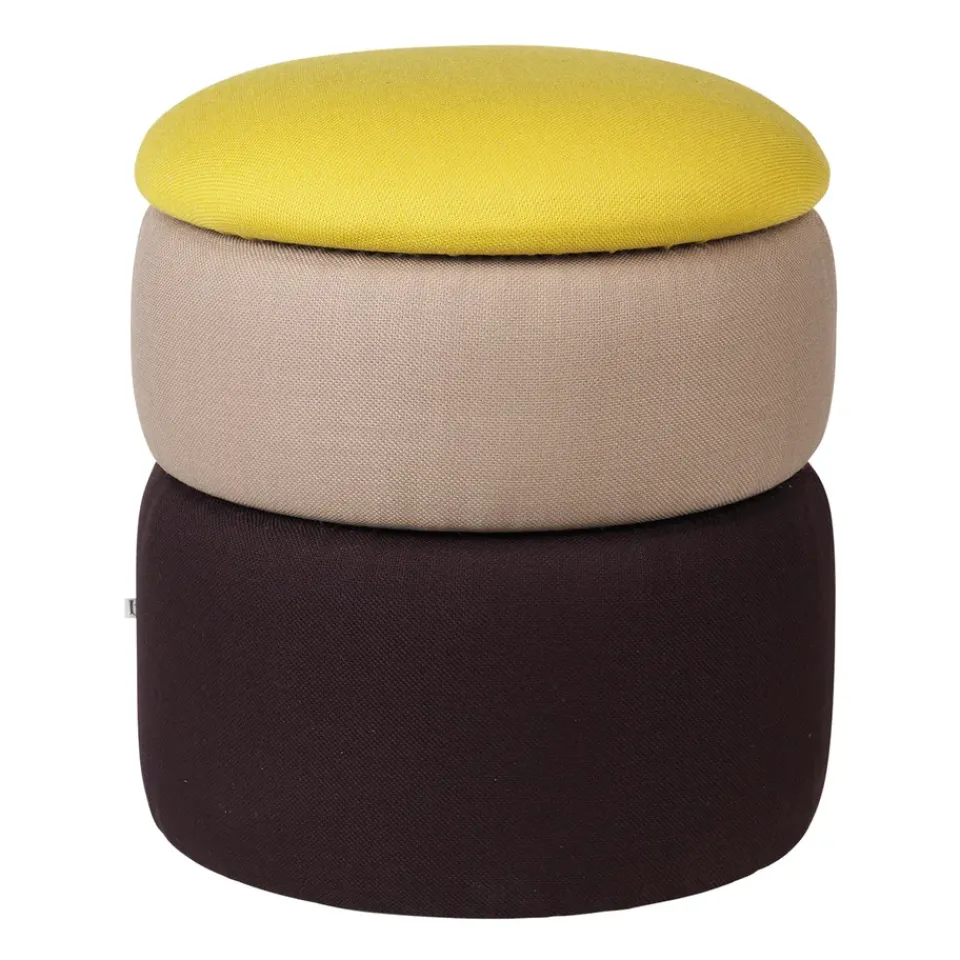 Puff Pond 42 cm, Yellow-beige-dark grape*Broste Copenhagen Sale
