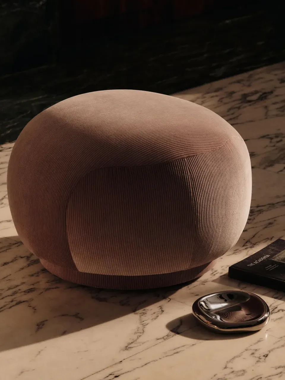 Puff Rico pouf, Devoré Velvet-blush*Ferm Living