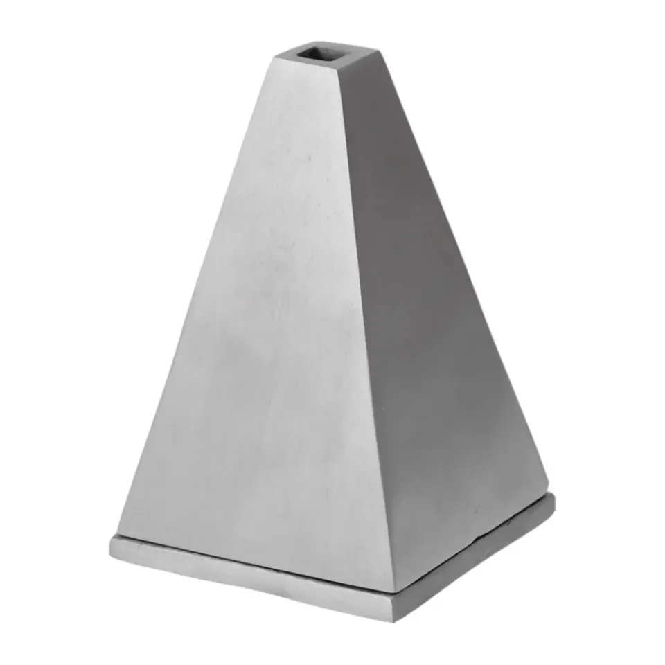 Quemador de incienso Pyra con forma de cono, Borstad aluminium*Ferm Living Hot