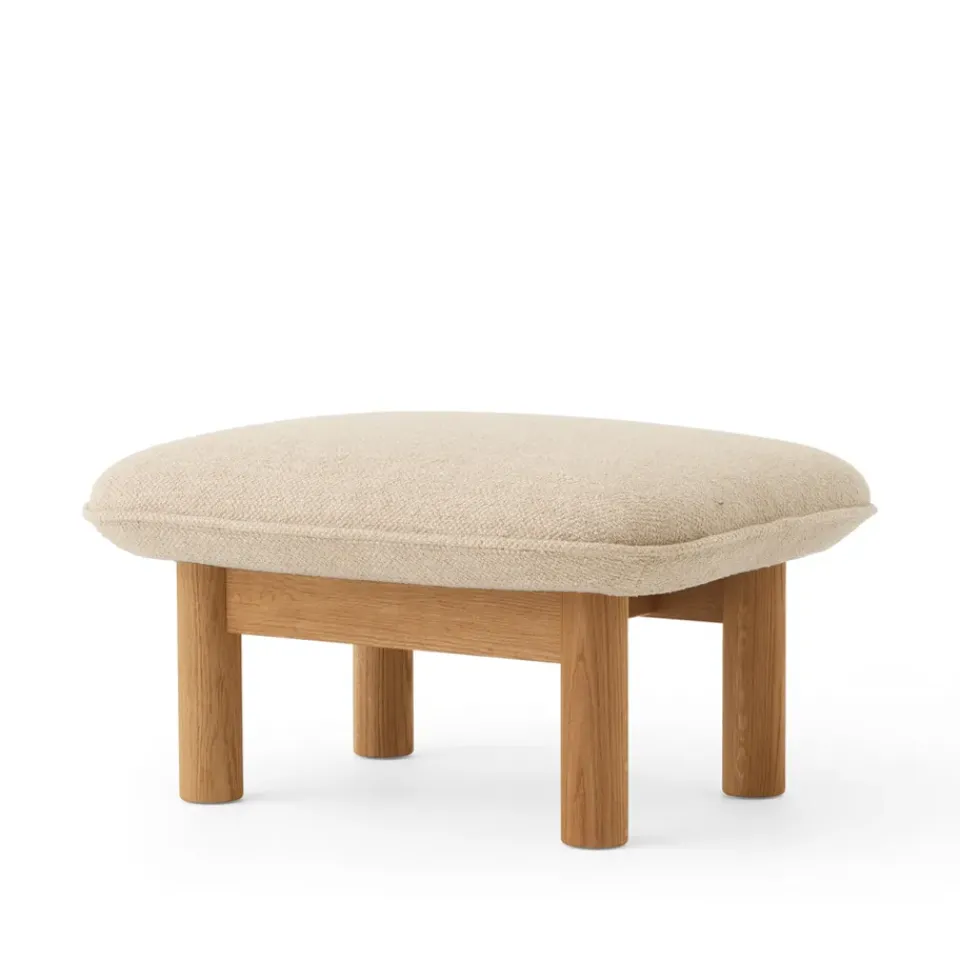 Reposapiés Brasilia, Tela bouclé 02 , base de roble*Audo Copenhagen New