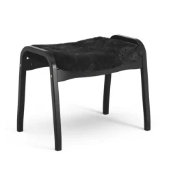 Reposapiés Lamino, Piel de oveja black-haya teñida de*Swedese Discount