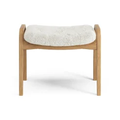 Reposapiés Lamino roble aceitado/piel de oveja, Offwhite (blanco)*Swedese Outlet