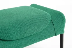 Reposapiés O2 Ottoman, Soft green-acero lacado negro*HAY