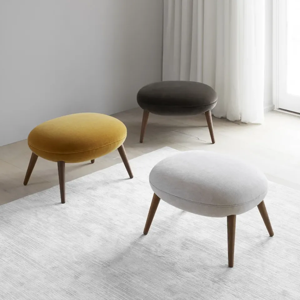Reposapiés Swoon Ottoman , Hallingdal 65 130-roble ahumado*Fredericia Furniture Outlet