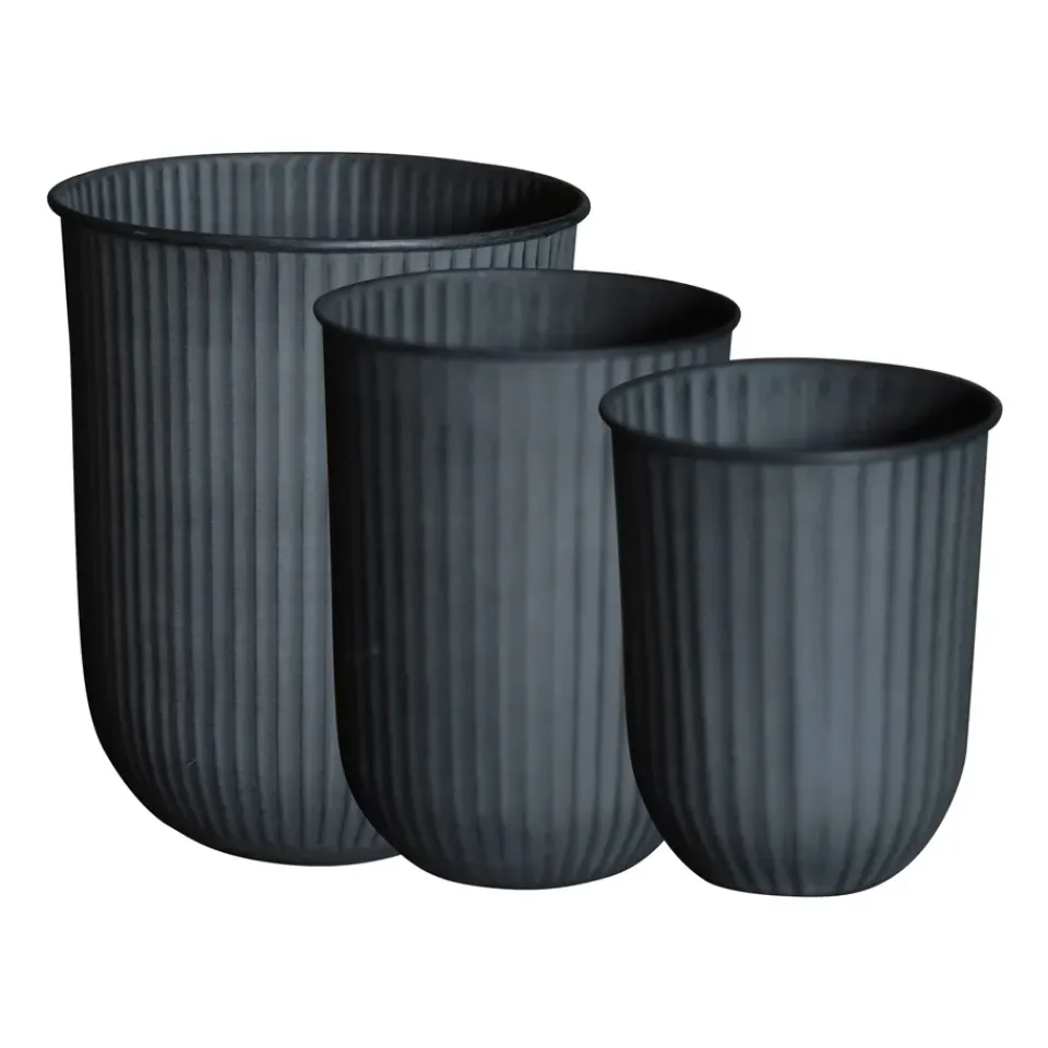 Set de 3 macetas Out stripe, Black*DBKD Clearance