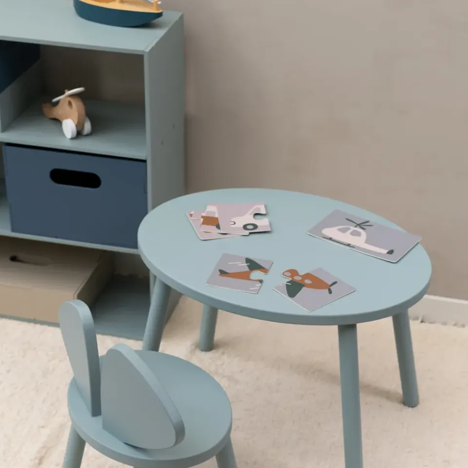 Set silla + mesa infantil Mouse, oliva*Nofred Outlet