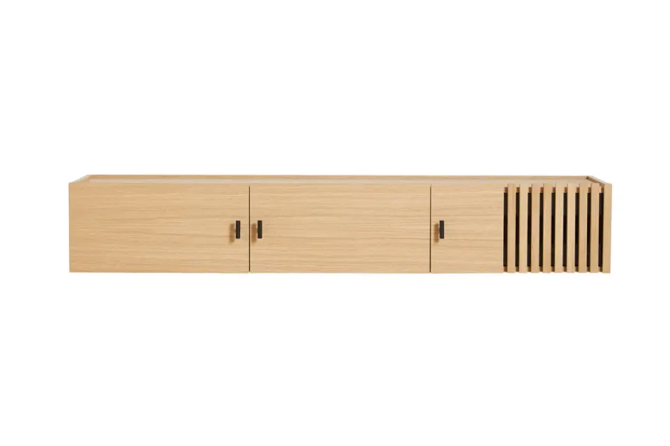 Sideboard de pared Array, 150 cm, Roble pigmentado blanco*Woud Hot