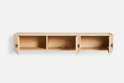 Sideboard de pared Array, 150 cm, Roble pigmentado blanco*Woud Hot