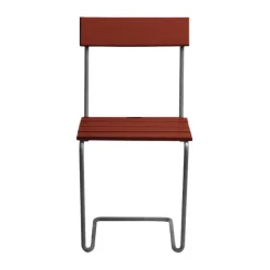 Silla 1, Roble lacado en oscuro - estructura galvanizada en caliente*Grythyttan Stålmöbler Online