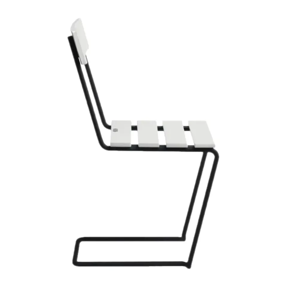 Silla 1, Roble tratado blanco-negro*Grythyttan Stålmöbler Hot