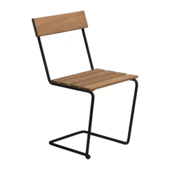 Silla 1, Teca sin tratar-negro*Grythyttan Stålmöbler Hot