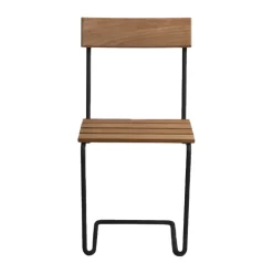 Silla 1, Teca sin tratar-negro*Grythyttan Stålmöbler Hot