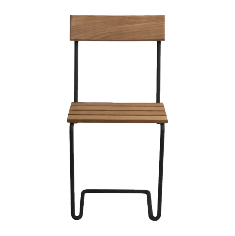 Silla 1, Teca sin tratar-negro*Grythyttan Stålmöbler Hot