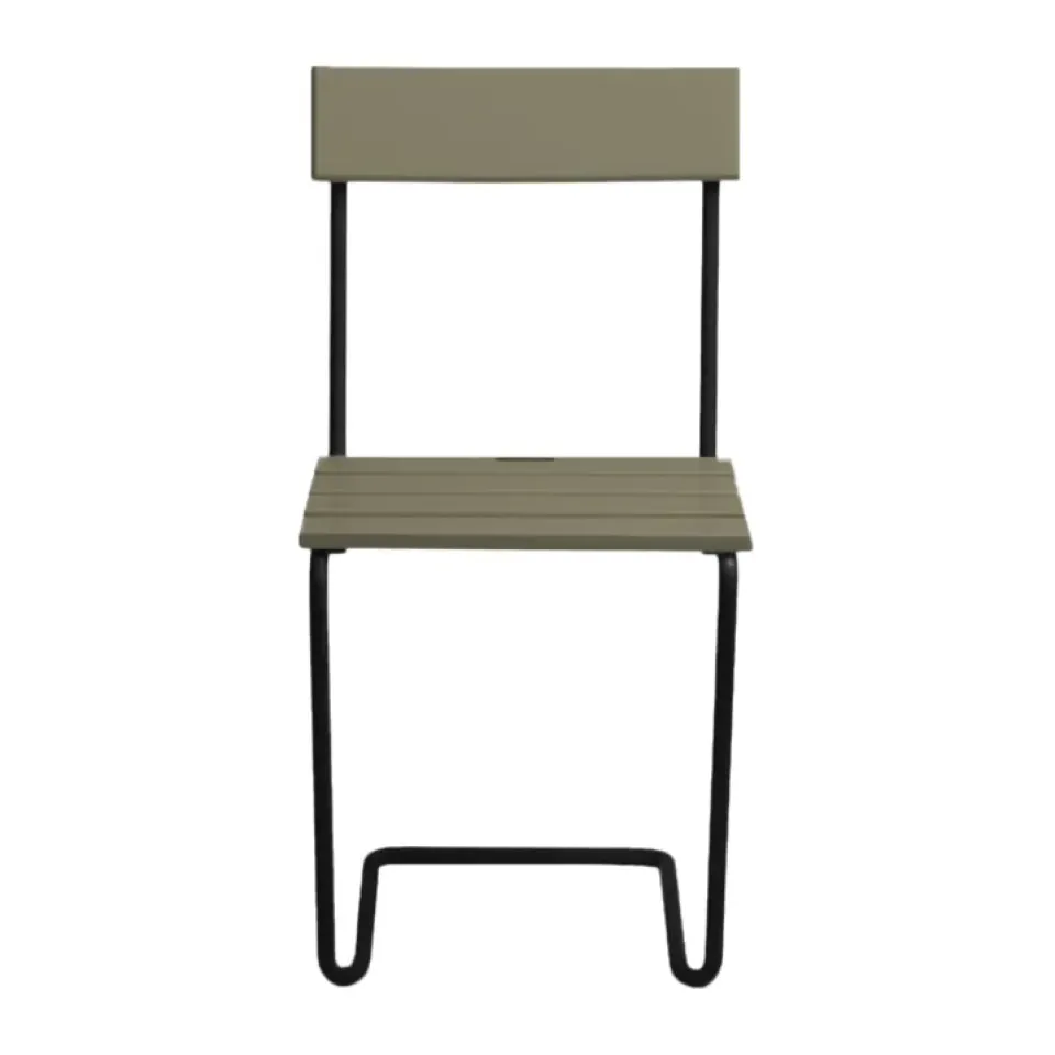 Silla 1, Verde claro roble-negro*Grythyttan Stålmöbler Best