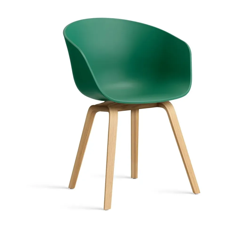 Silla About a Chair 22 , Teal green-soporte de roble lacado*HAY Online