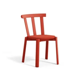 Silla Alt asiento tapizado abedul, Vidar 4, 542 red- fresa 44*Stolab Best