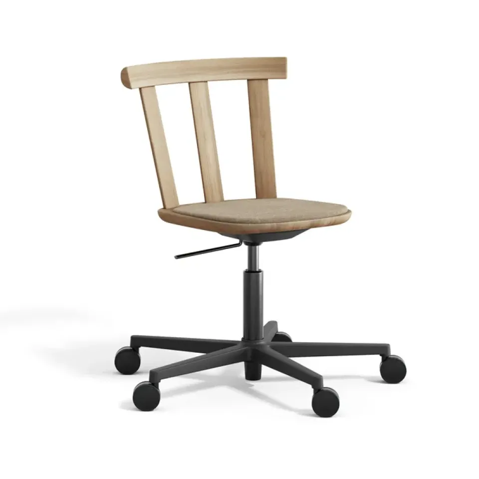 Silla Alt base giratoria con asiento tapizado roble, Hallingdal 65-220-natural aceite*Stolab Sale
