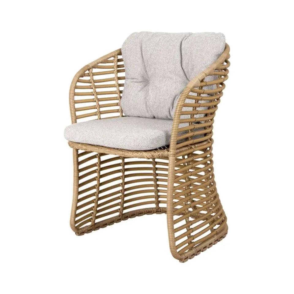 Silla Basket con cojín, wove light grey*Cane-line Clearance