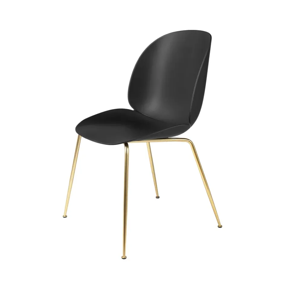 Silla Beetle, Black, base de latón*GUBI